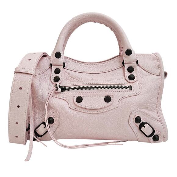 Balenciaga Le City Mini Bag in Petal Pink Arena - Picture 1 of 9